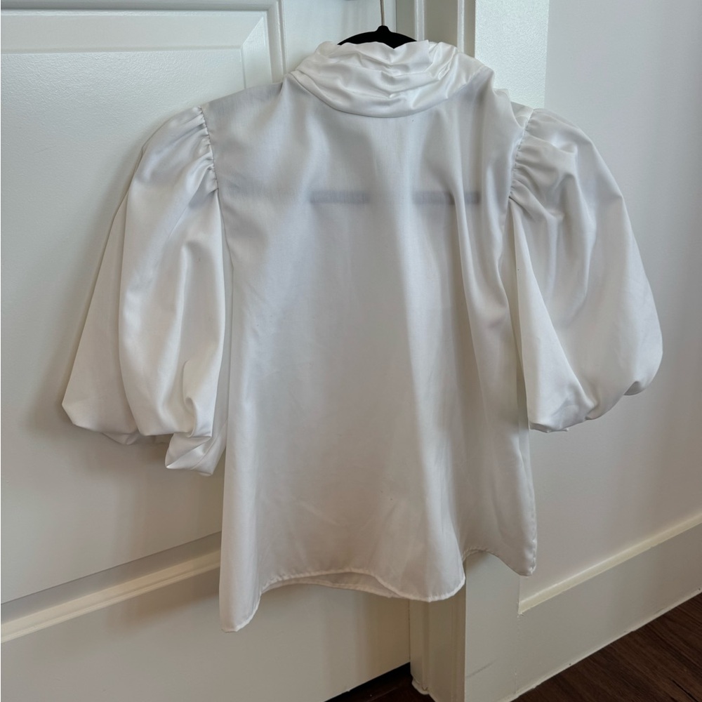 FRAME Mock Neck Blouse